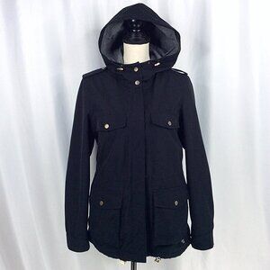 Obey Jacket Womens Size Small Black Hooded Cotton Anorak